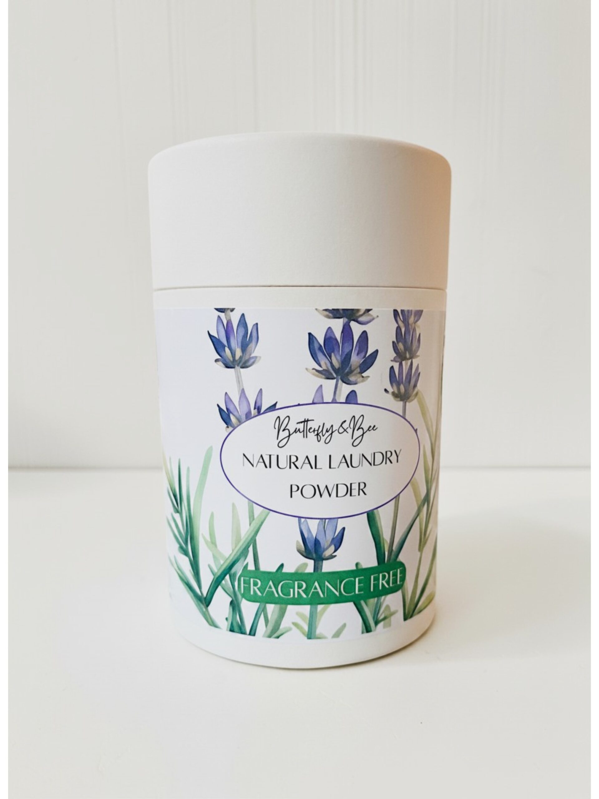 Natural laundry powder, 3 simple ingredients, plastic free packaging.