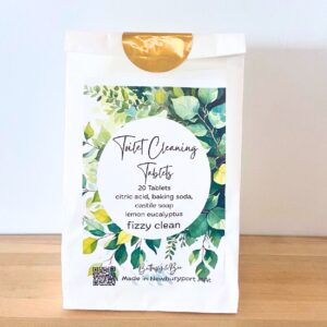 Toilet Bombs natural ingredients with lemon for a fresh scent.