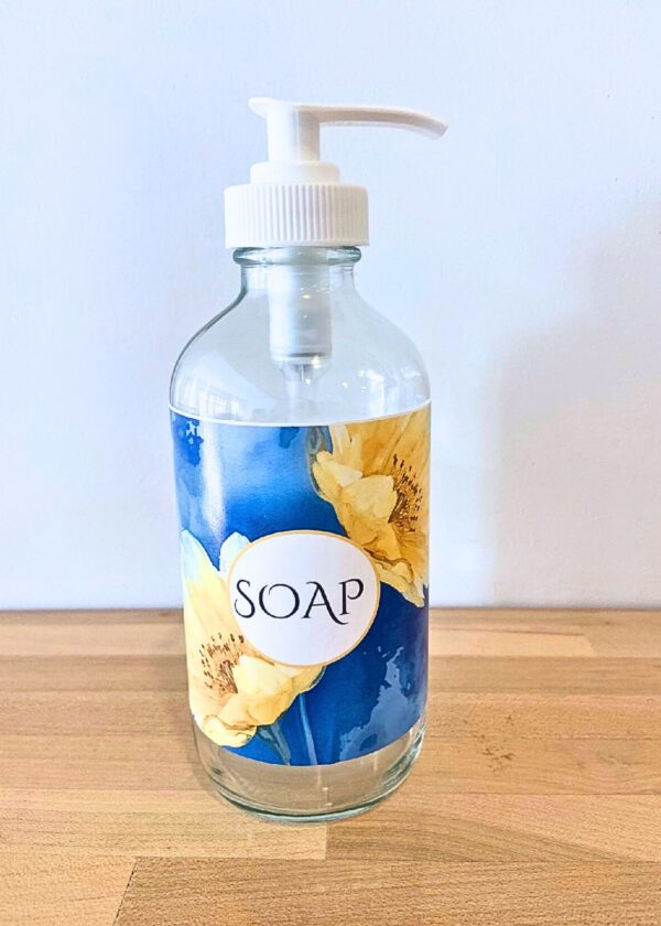 Soap Dispenser Customized Soap Dispenser with Organic Hand Soap Glass Soap Dispenser for Kitchen and Bath Organic Hand Soap with Pump - Image 3