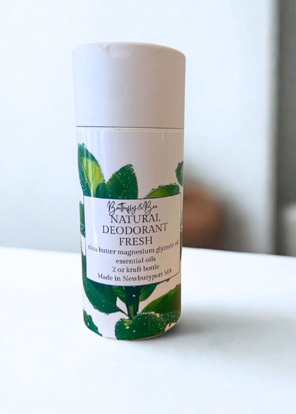 All Natural Deodorant, Aluminum Free, Baking Soda Free, Plastic Free