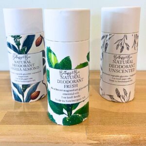All Natural Deodorant, Aluminum Free, Baking Soda Free, Plastic Free