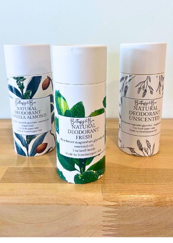 All Natural Deodorant, Aluminum Free, Baking Soda Free, Plastic Free