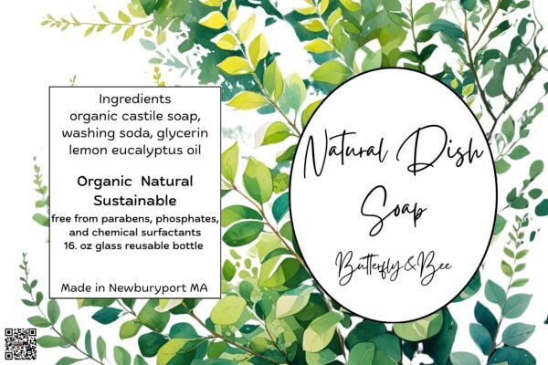 Natural dish soap organic ingredients, no chemicals.