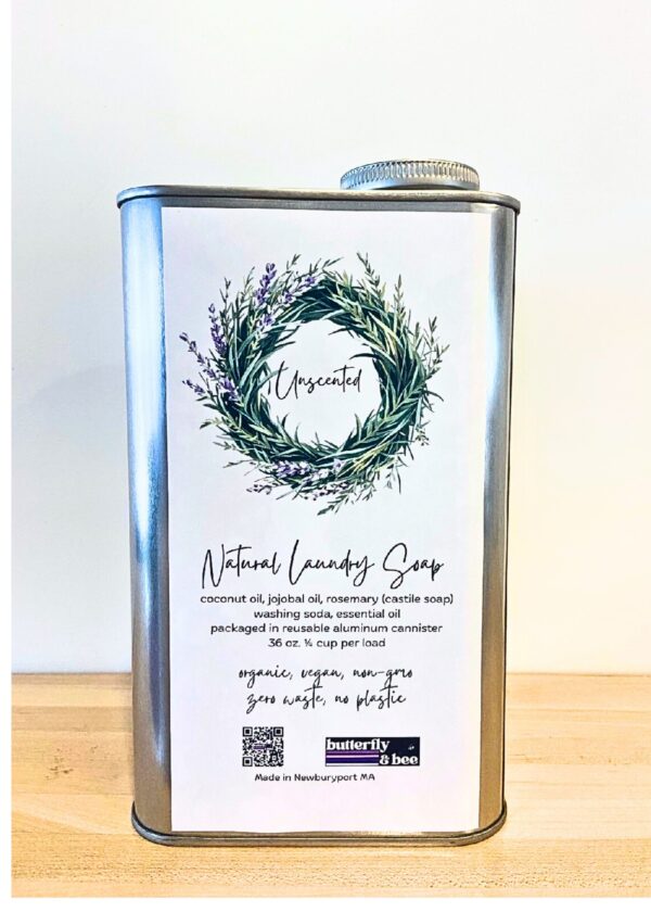 Detergent made with Organic Castile Soap. Zero Waste Packaging.