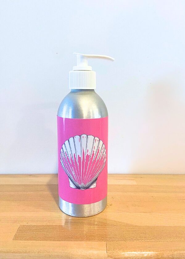 Refillable Soap Dispenser with Organic Hand Soap. Fun Beachside Designs. Great Gift Idea.