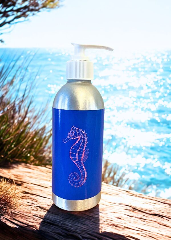 Refillable Soap Dispenser with Organic Hand Soap. Fun Beachside Designs. Great Gift Idea.