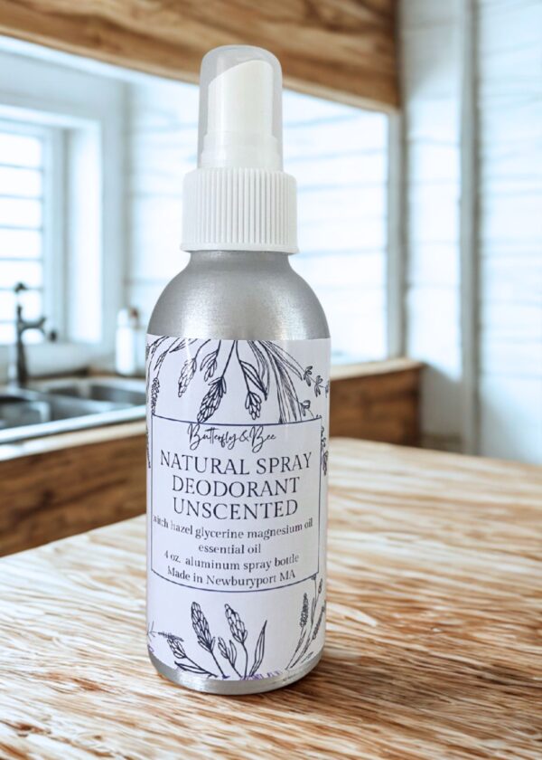 All Natural Chemical Free Deodorant. No Aluminum, no Baking Soda. Unscented.