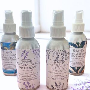 All Natural Spray on Deodorant. Magnesum Based, no Aluminum no Baking Soda.