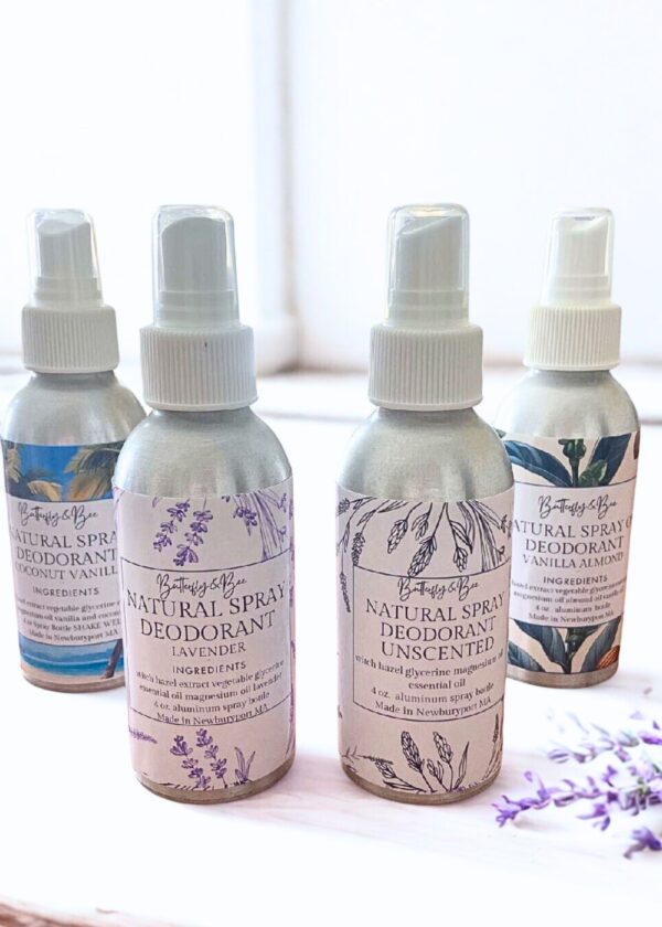 All Natural Spray on Deodorant. Magnesum Based, no Aluminum no Baking Soda.