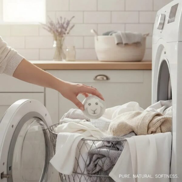 100% Pure Wool Laundry Drying Balls, Reusable Anti-Static Soft Fabric Gentle Care - Image 5