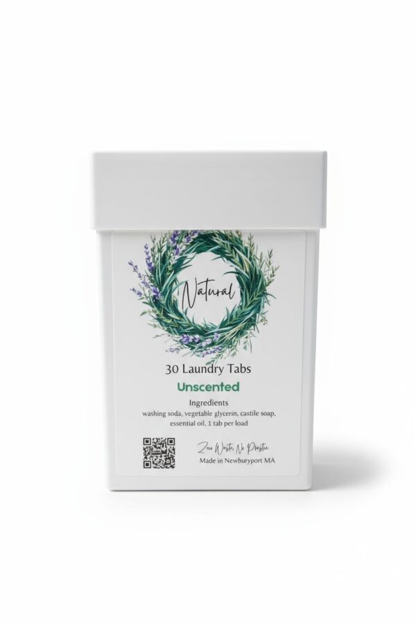Natural Laundry Tabs, Simple Ingredients Laundry Pods, Plastic Free