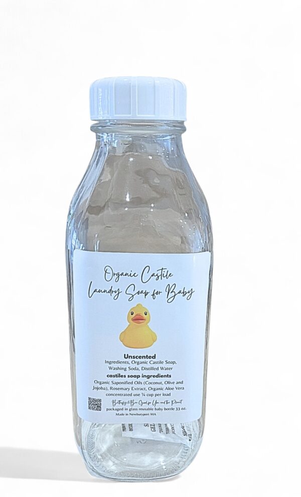 Organic Liquid Laundry Soap, Laundry Detergent for Babies Natural Laundry Soap Makes a Great Gift for New Mom Laundry Soap in Glass Baby Jar - Image 7