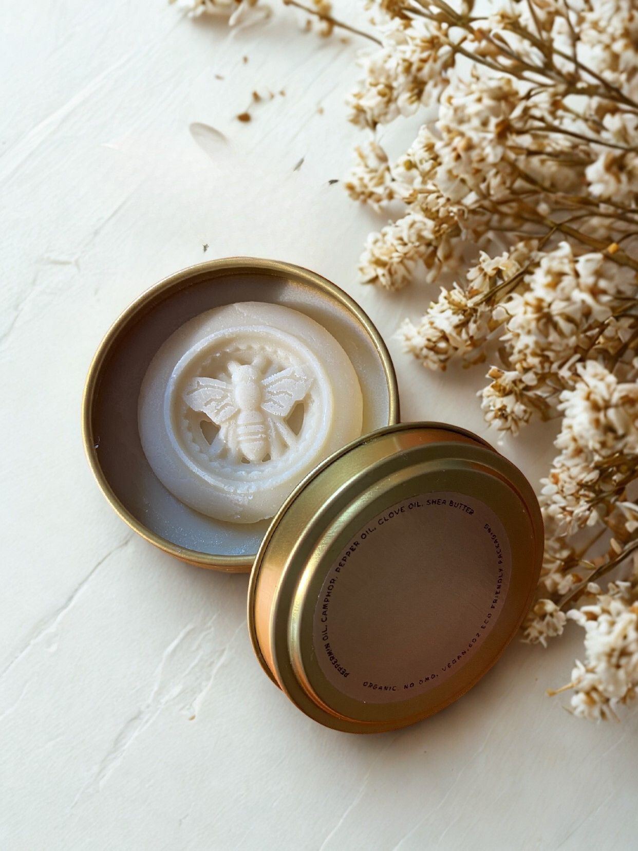 Butterfly &Bee Shea butter balm for dog paws noses and peoples palms.