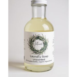 Zero Waste Laundry Detergent, Reusable Glass Bottle