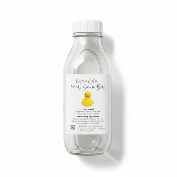 Organic Liquid Laundry Soap, Laundry Detergent for Babies Natural Laundry Soap Makes a Great Gift for New Mom Laundry Soap in Glass Baby Jar - Image 6