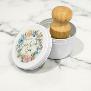 Solid Dish Soap Bar with Scrub Brush Set All Natural Dish Soap Holder and Scrubber Kit