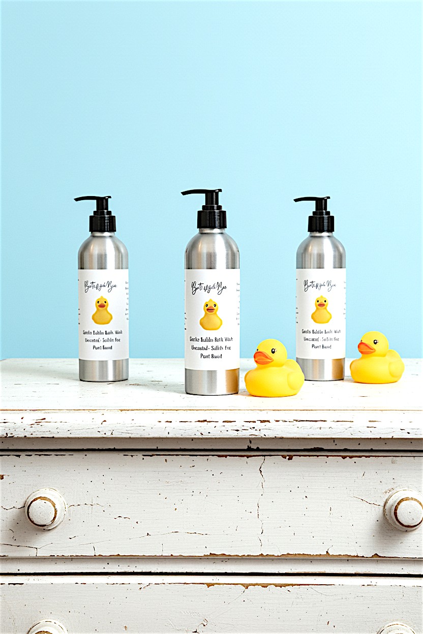 Baby Body Wash & Bubble Bath Gentle Plant Based Bubble Bath for Babies Toddlers, Sensitive Skin,16 oz. Aluminum Pump Bottle - Image 4