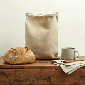 Linen Bread Bag with Beeswax Liner