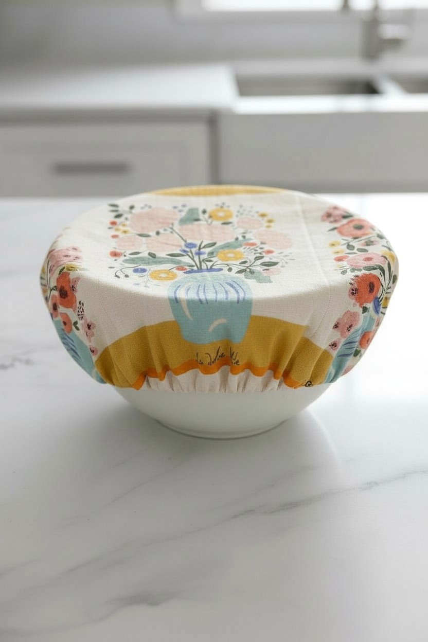 Extra Large Beeswax Food Wraps Set of 2 Reusable Food Storage Wraps for Bread, Bowls & Fruit, Plastic Wrap Alternative, Beeswax Bread Bag - Image 5