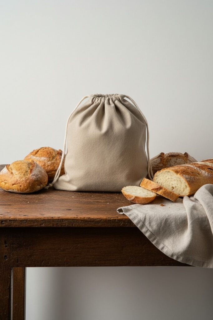 Extra Large Linen Beeswax Bread Bag 