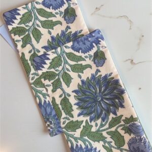 floral block print napkins