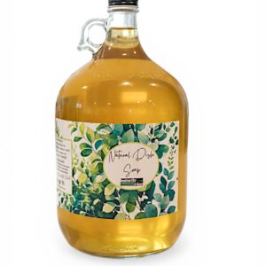 Plant Based Dish Soap in 1 Gallon Glass Jar.