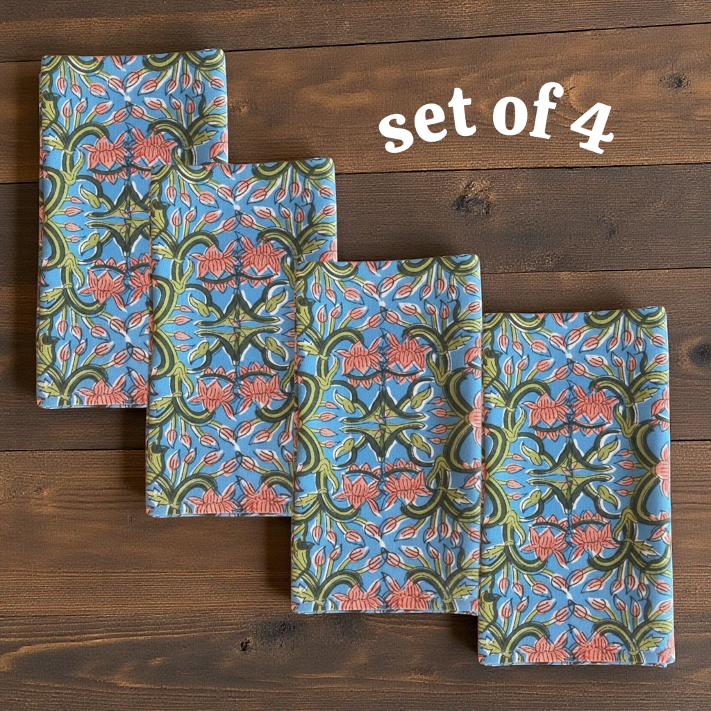 Floral Block Print Napkins - Image 2