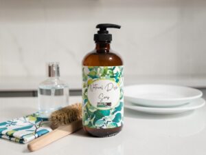 Organic Dish Soap in Glass Bottle