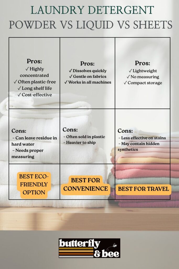 Laundry Detergent, Powder vs. Liquid vs Sheets