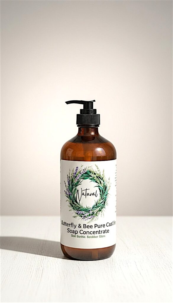 Castile Soap in Glass Bottle with Pump