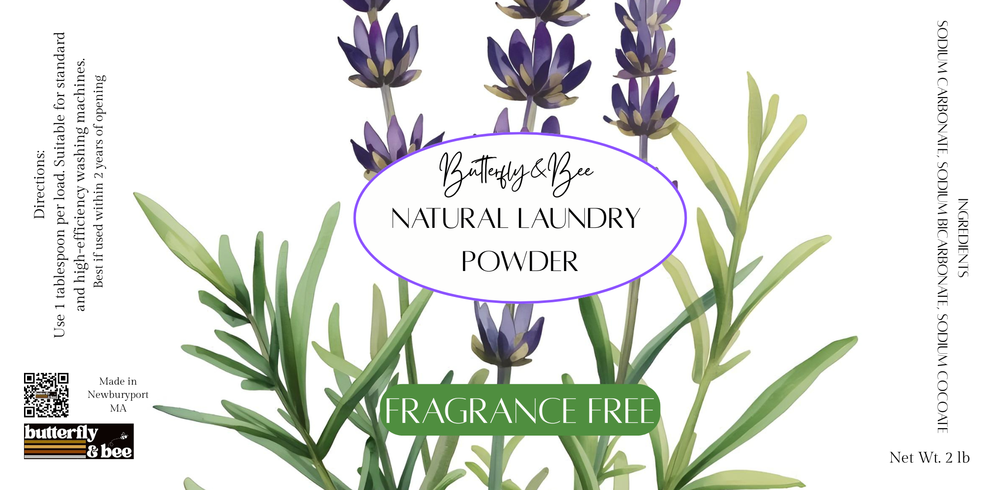 Natural Laundry Detergent, Powder Plastic Free Packaging