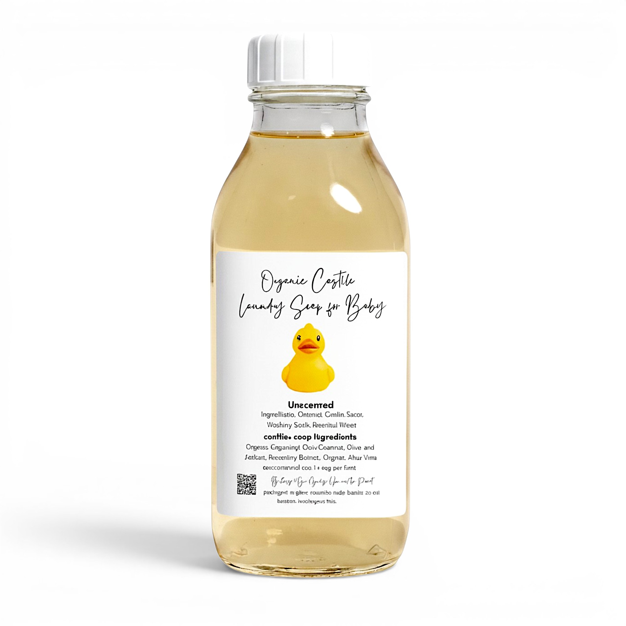 Organic Liquid Laundry Soap in Glass Jar for Babies and Sensitive Skin