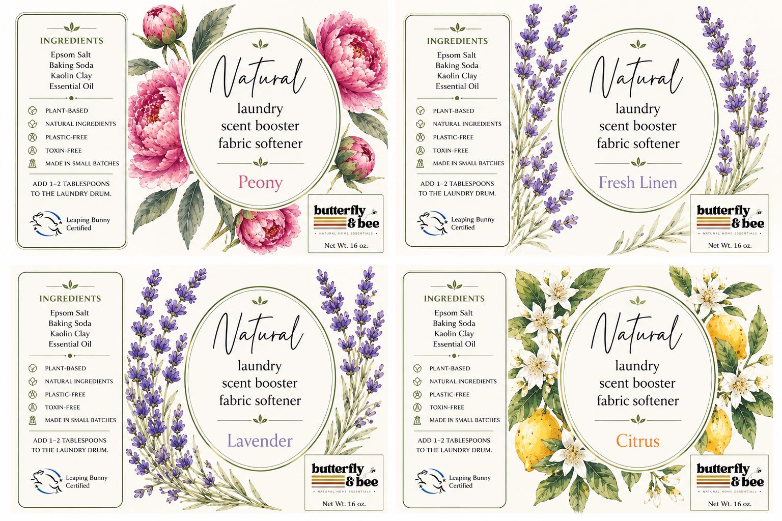 Natural Laundry Scent Booster and Fabric Softener