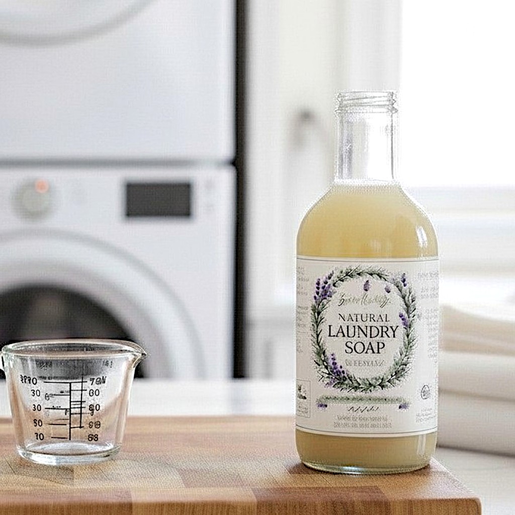 Organic Castile Liquid Laundry Soap by Butterfly & Bee | Fresh Scent, Zero-Waste Glass